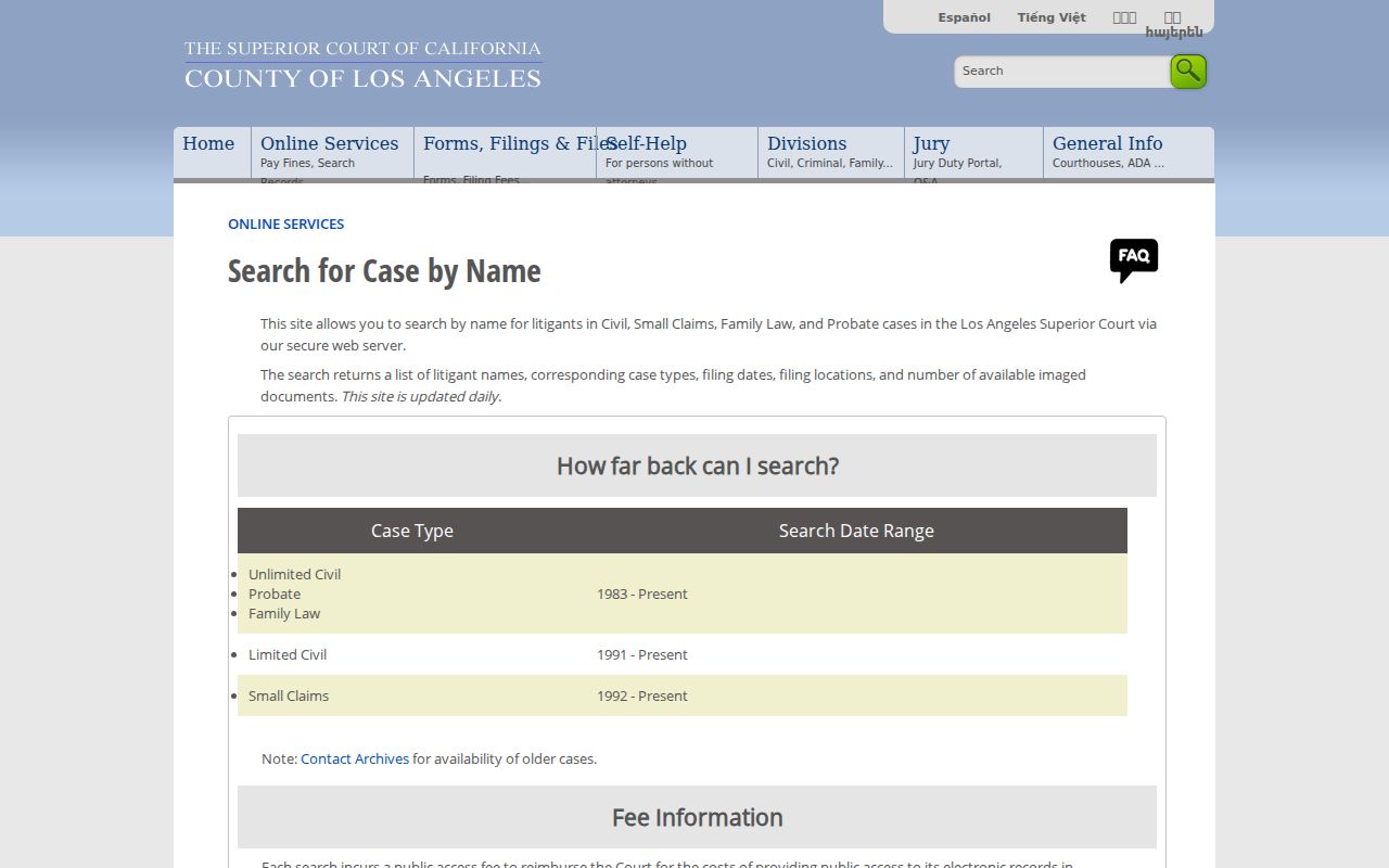 Santa Monica people search court case name lookup