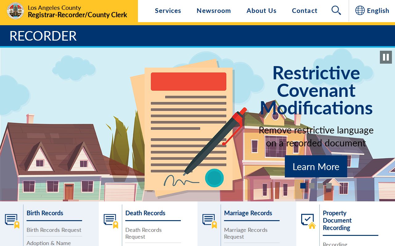 Santa Monica people search Los Angeles County recorder hub