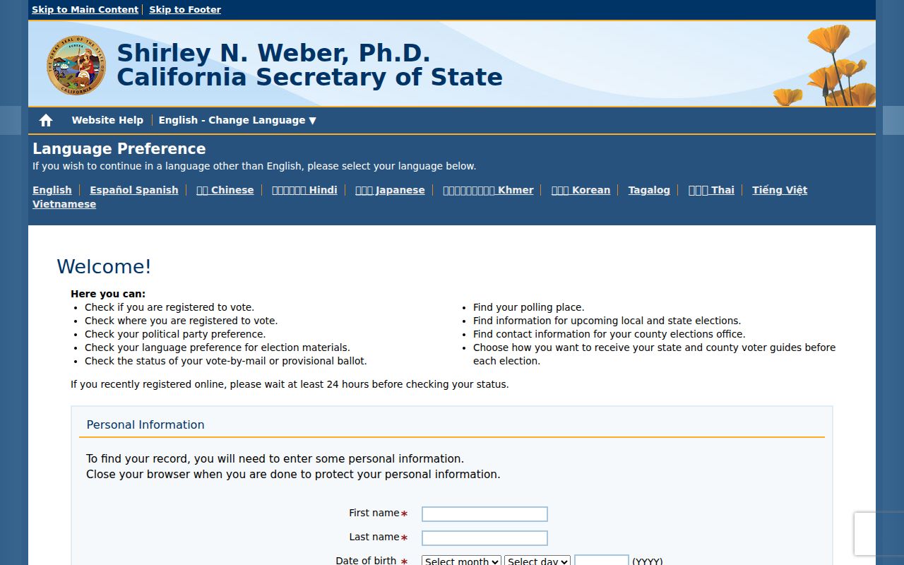 Santa Monica voter registration details available through California My Voter Status